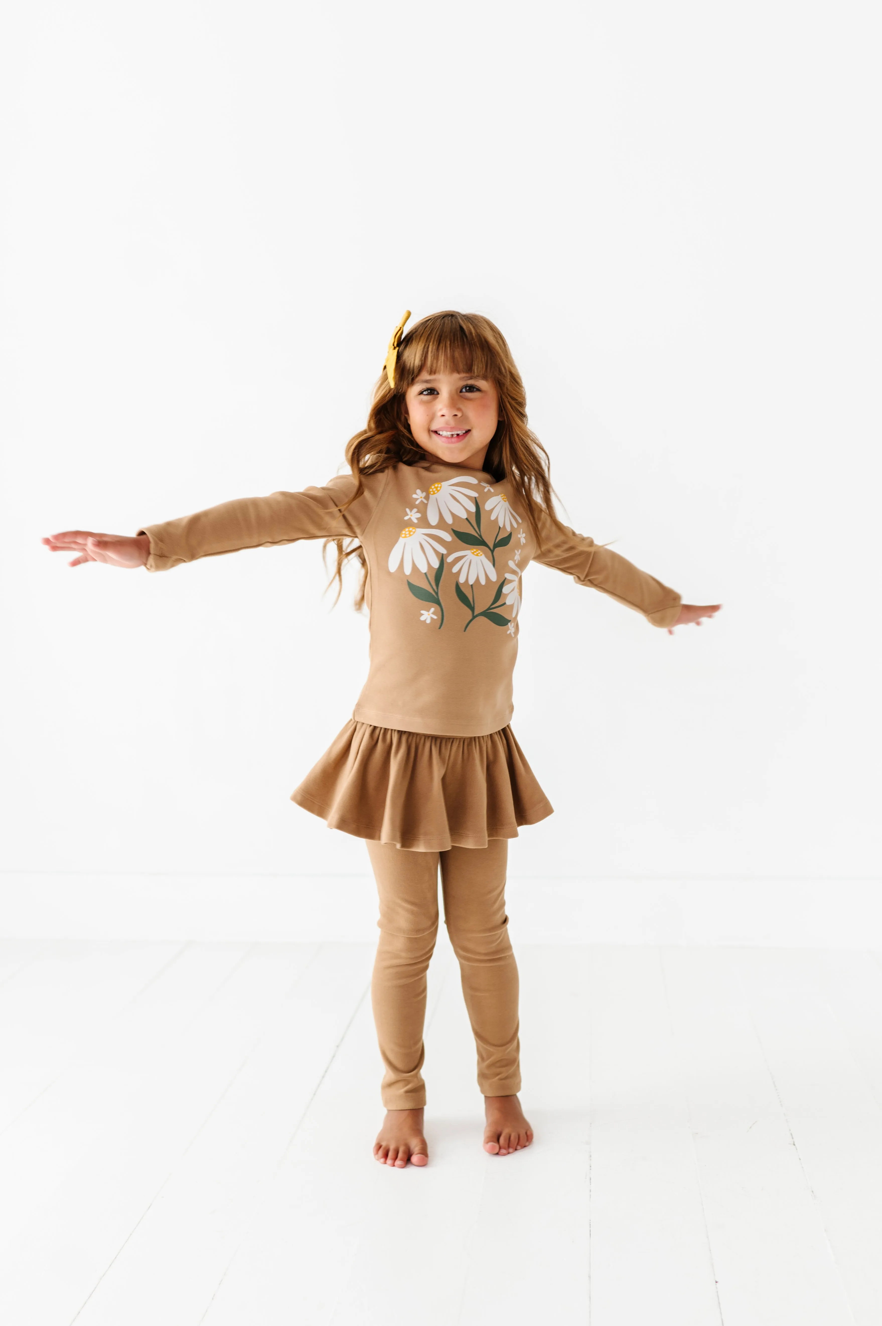Daisy | Taupe Fleece skirted SET