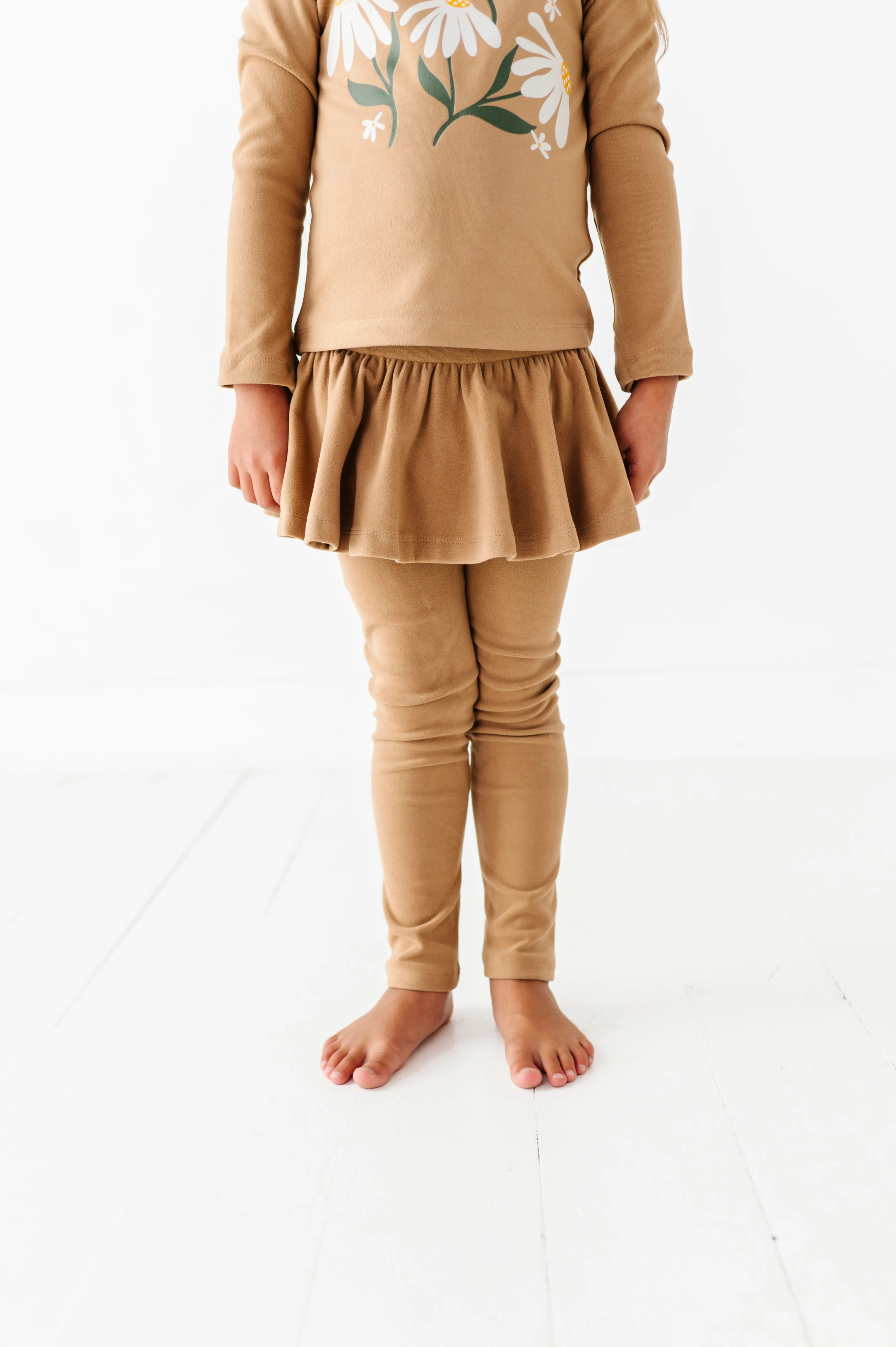Daisy | Taupe Fleece skirted SET
