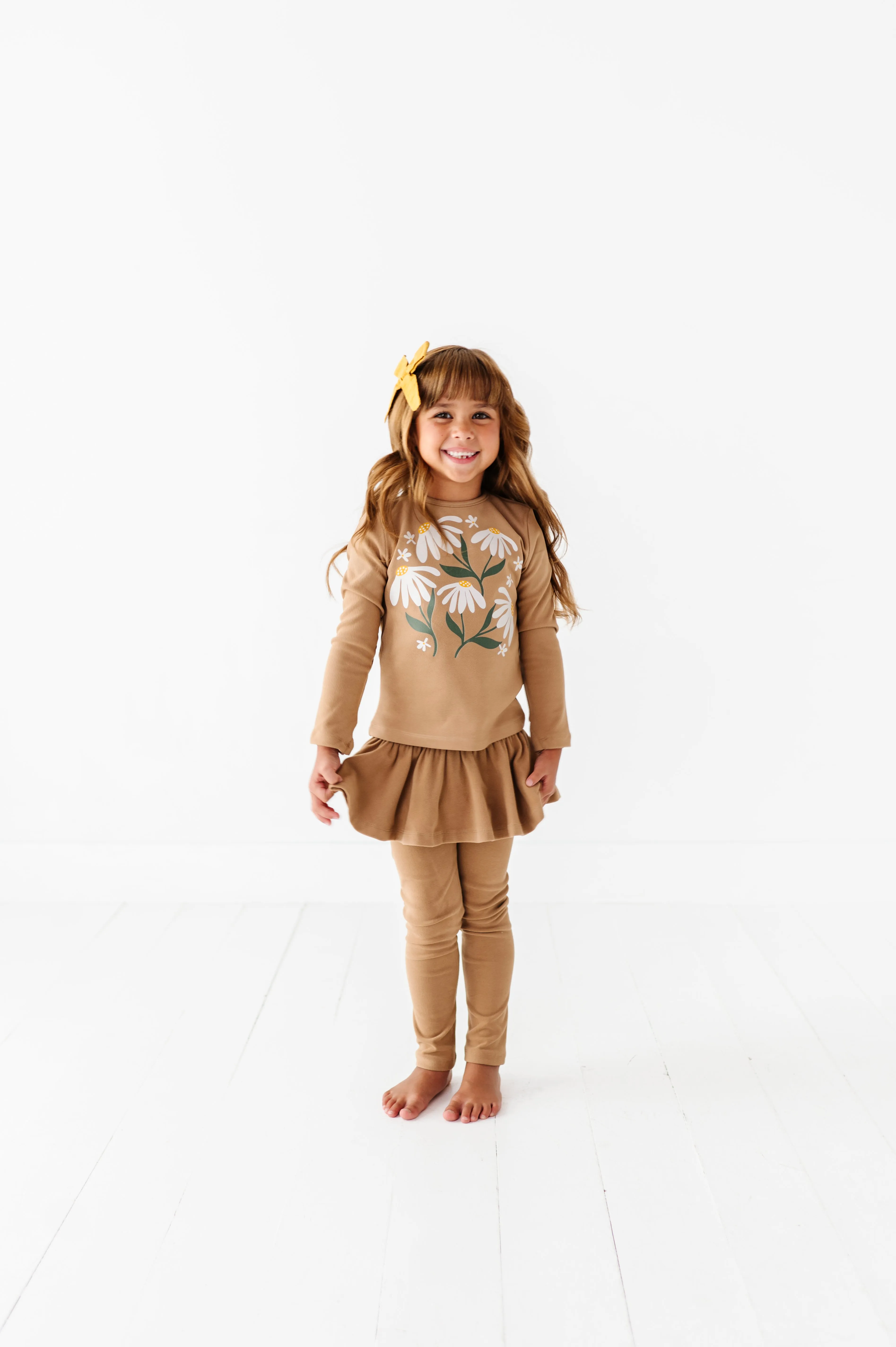 Daisy | Taupe Fleece skirted SET