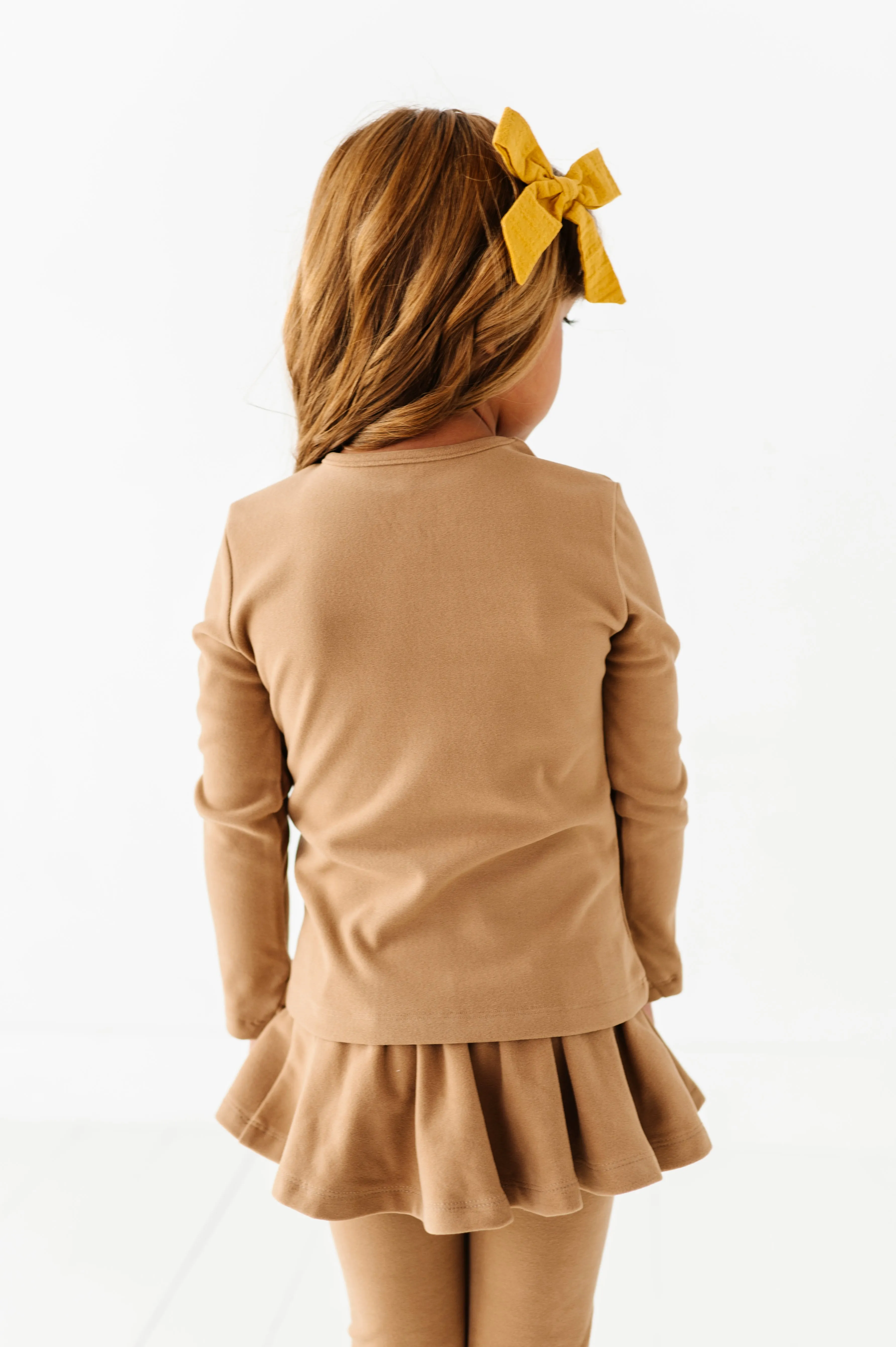 Daisy | Taupe Fleece skirted SET