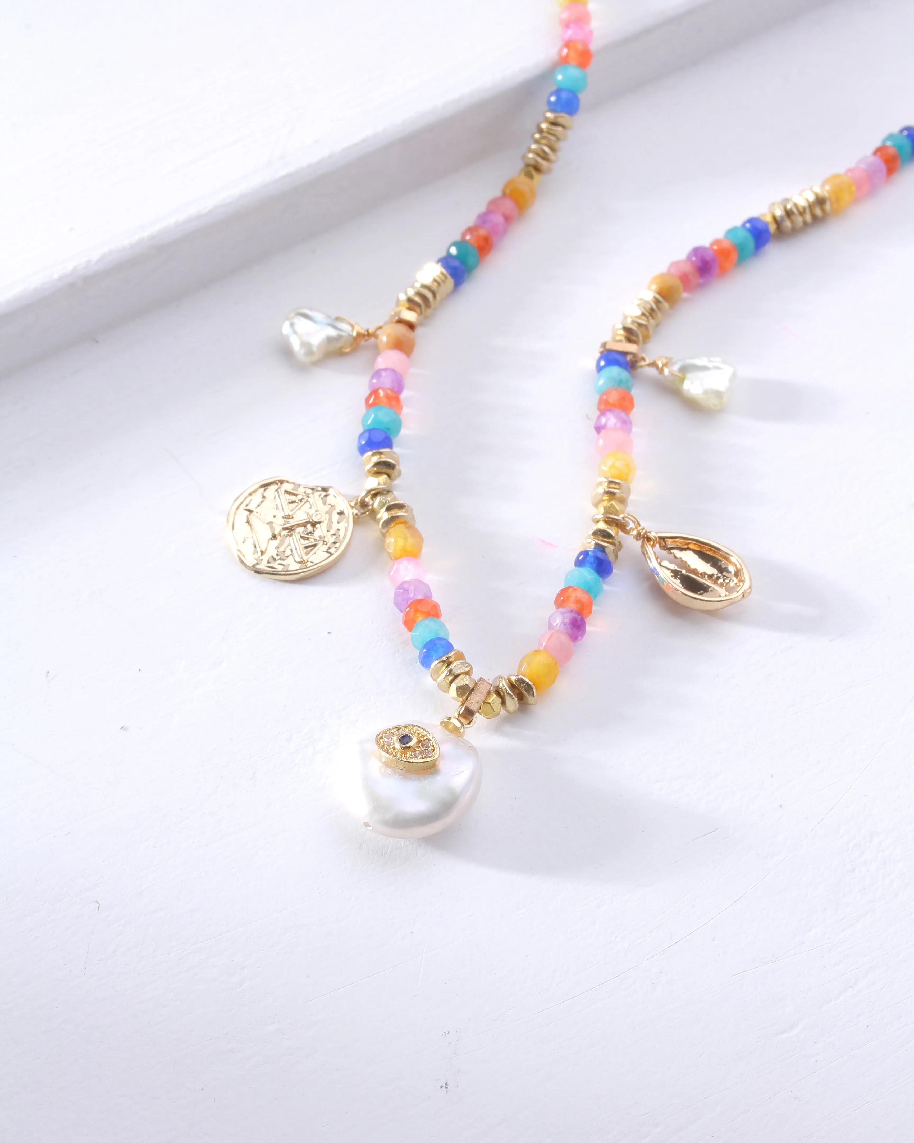 Daniellie Mixed Gemstone Necklace