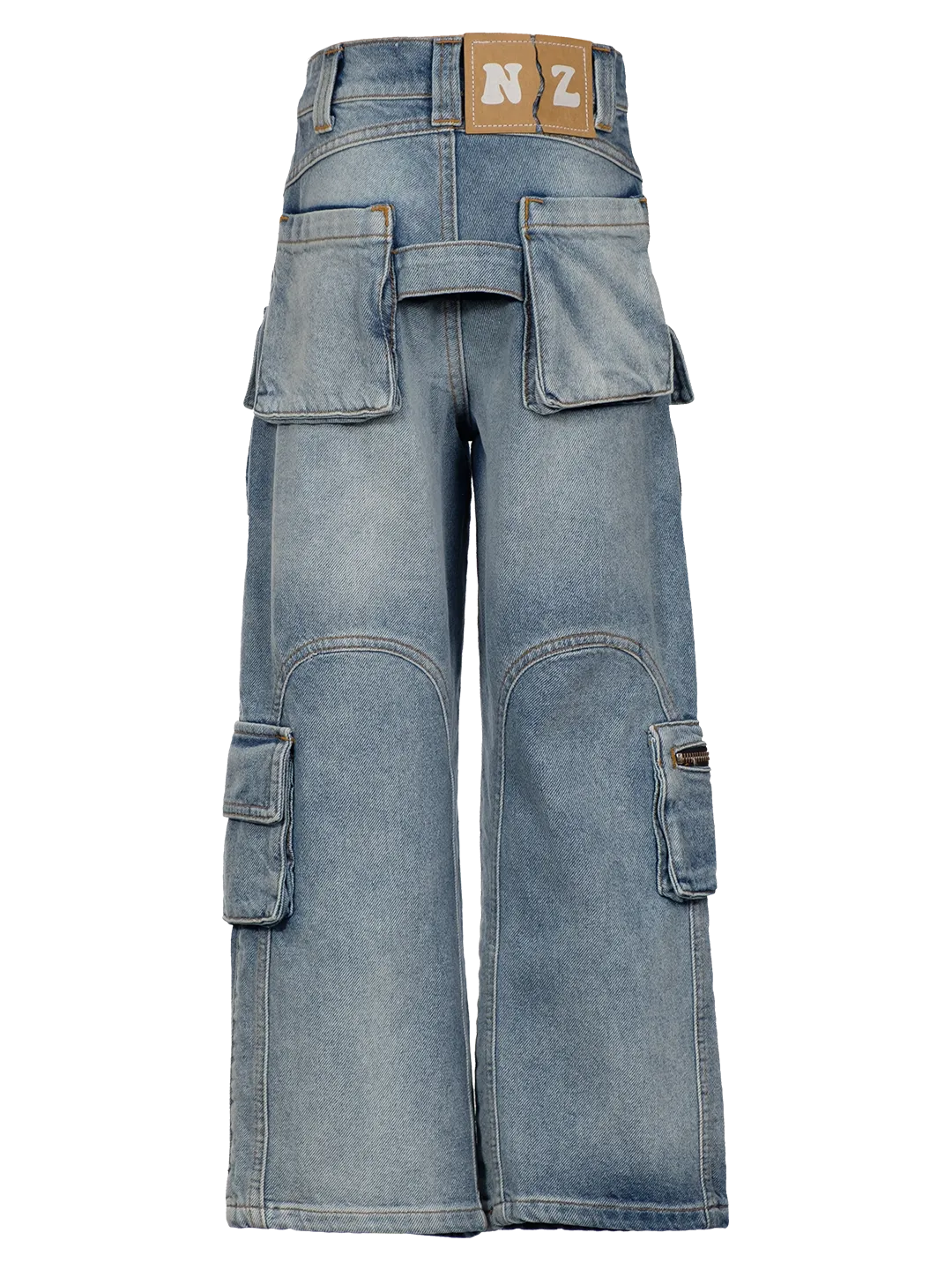 DENIM CARGO PANTS