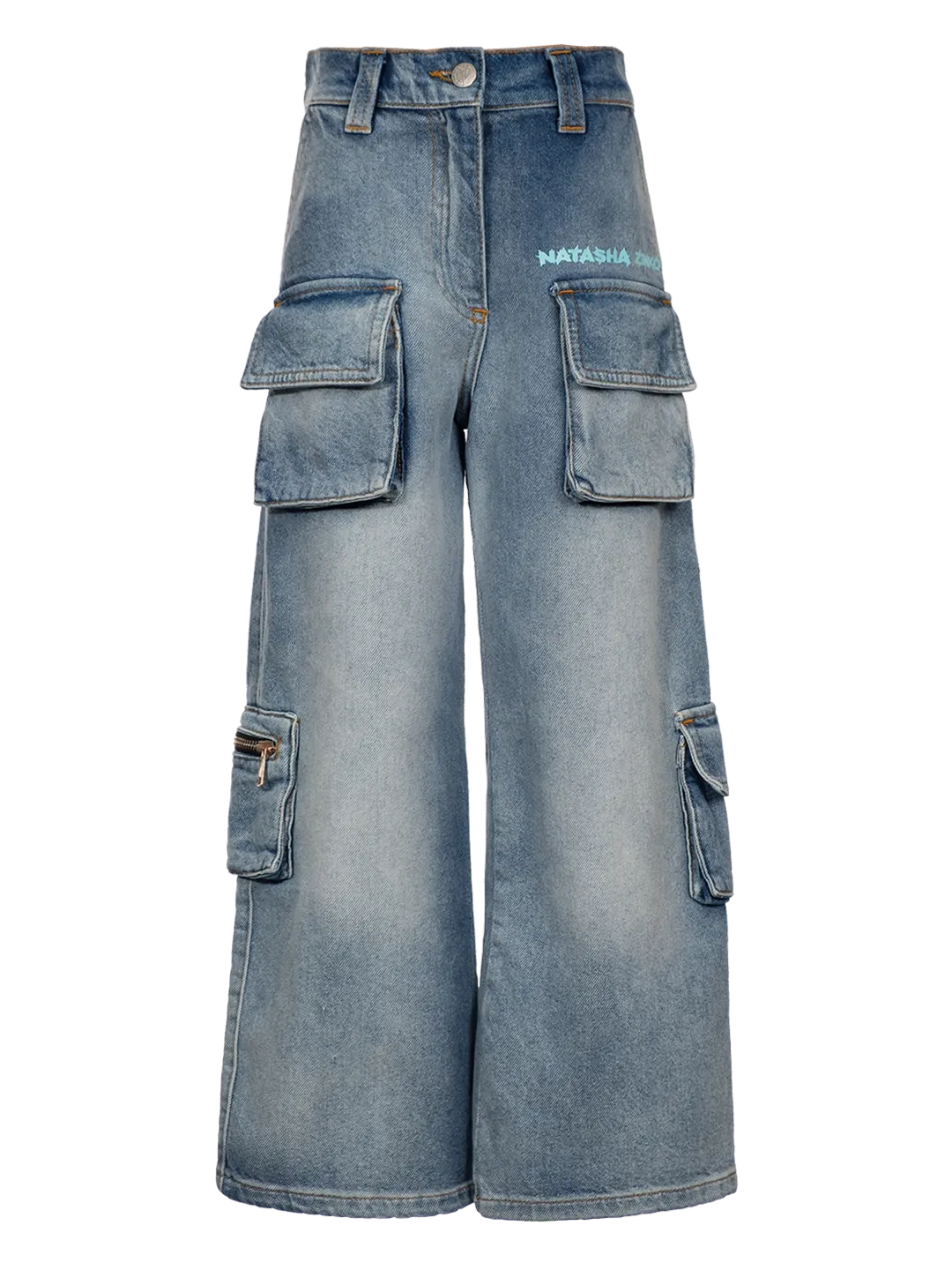 DENIM CARGO PANTS