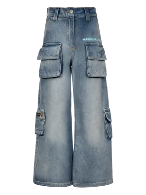DENIM CARGO PANTS