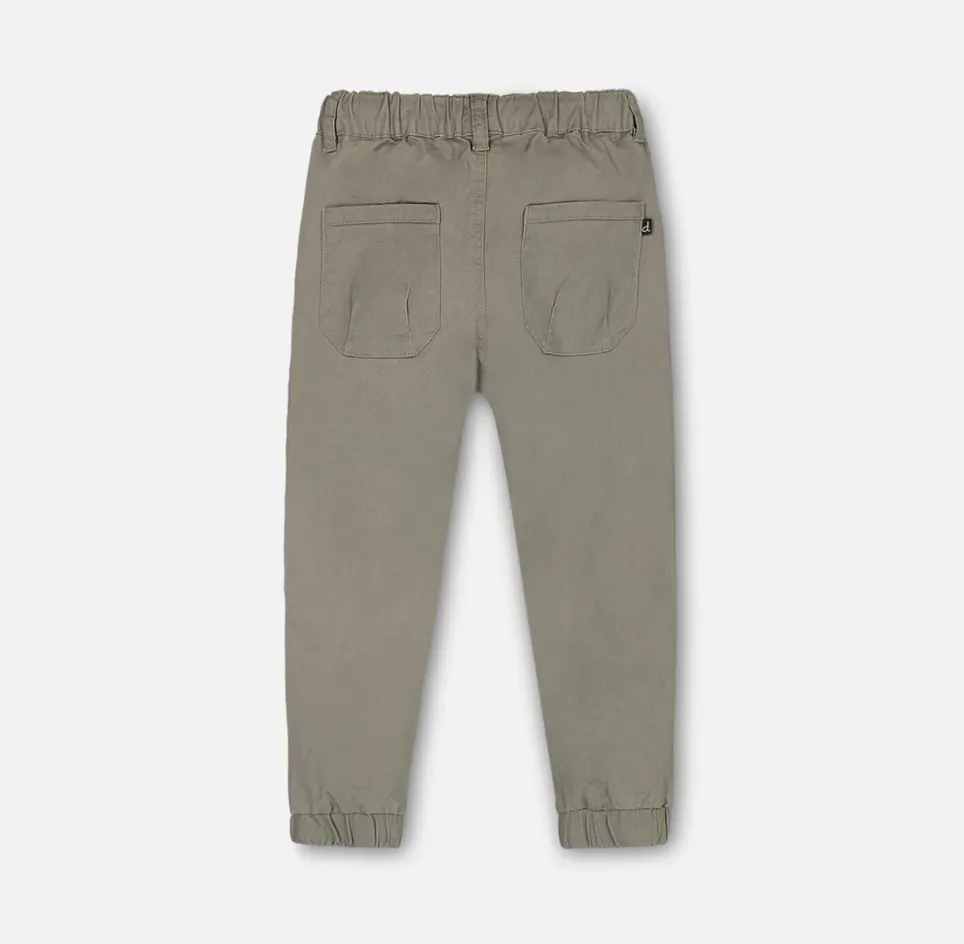 Deux Par Deux Twill Jogger Castor Gray