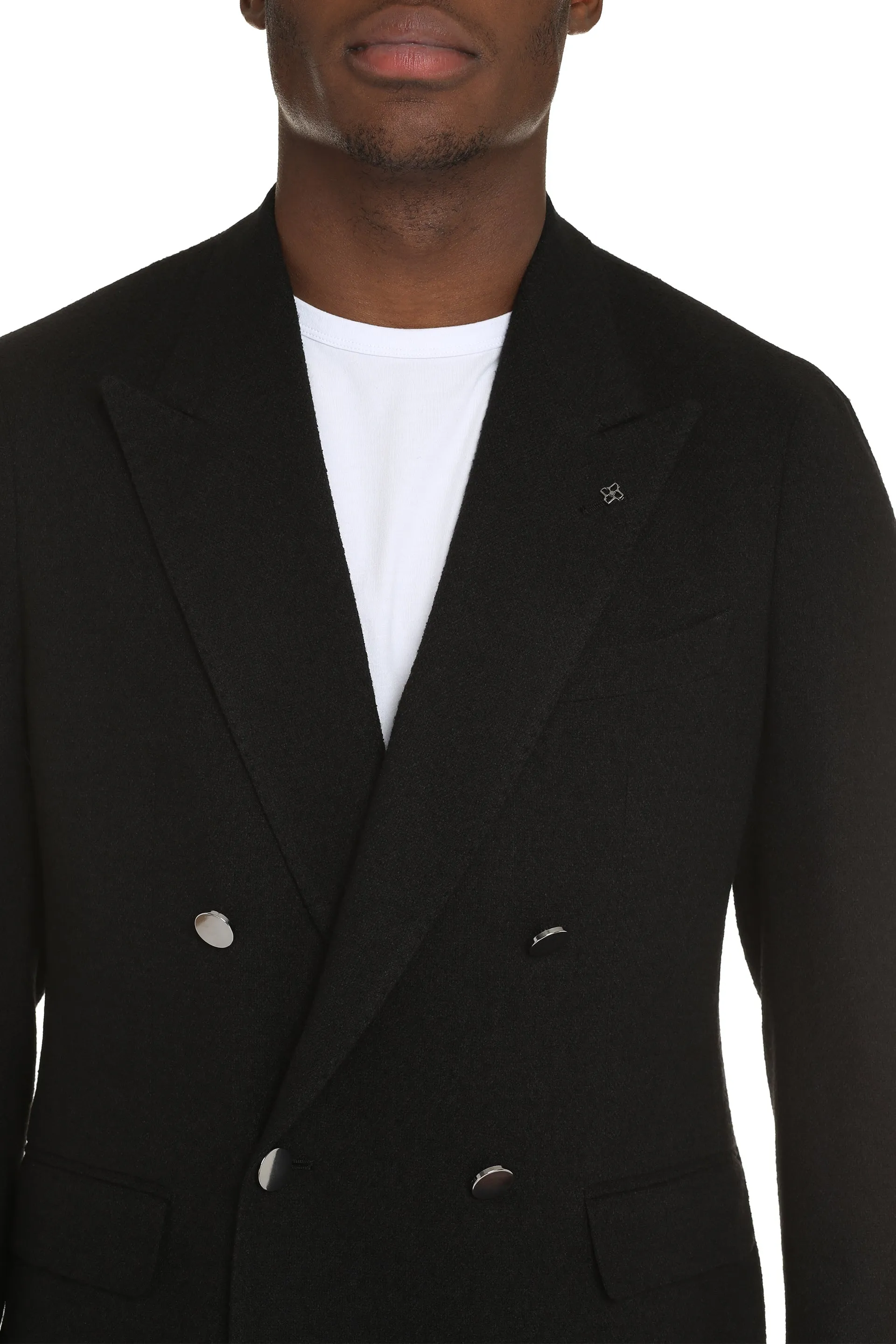 Double-breasted wool jacket