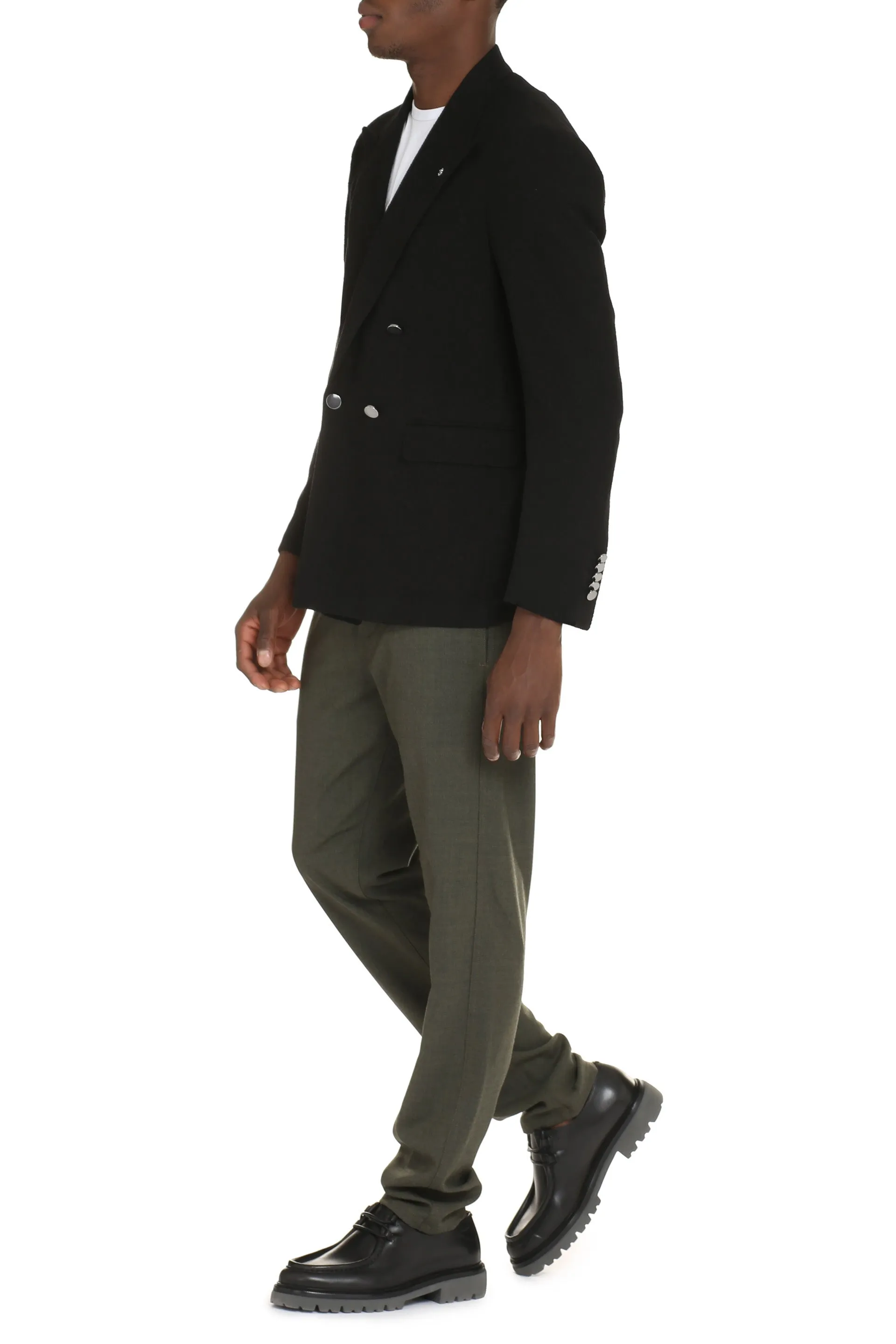 Double-breasted wool jacket