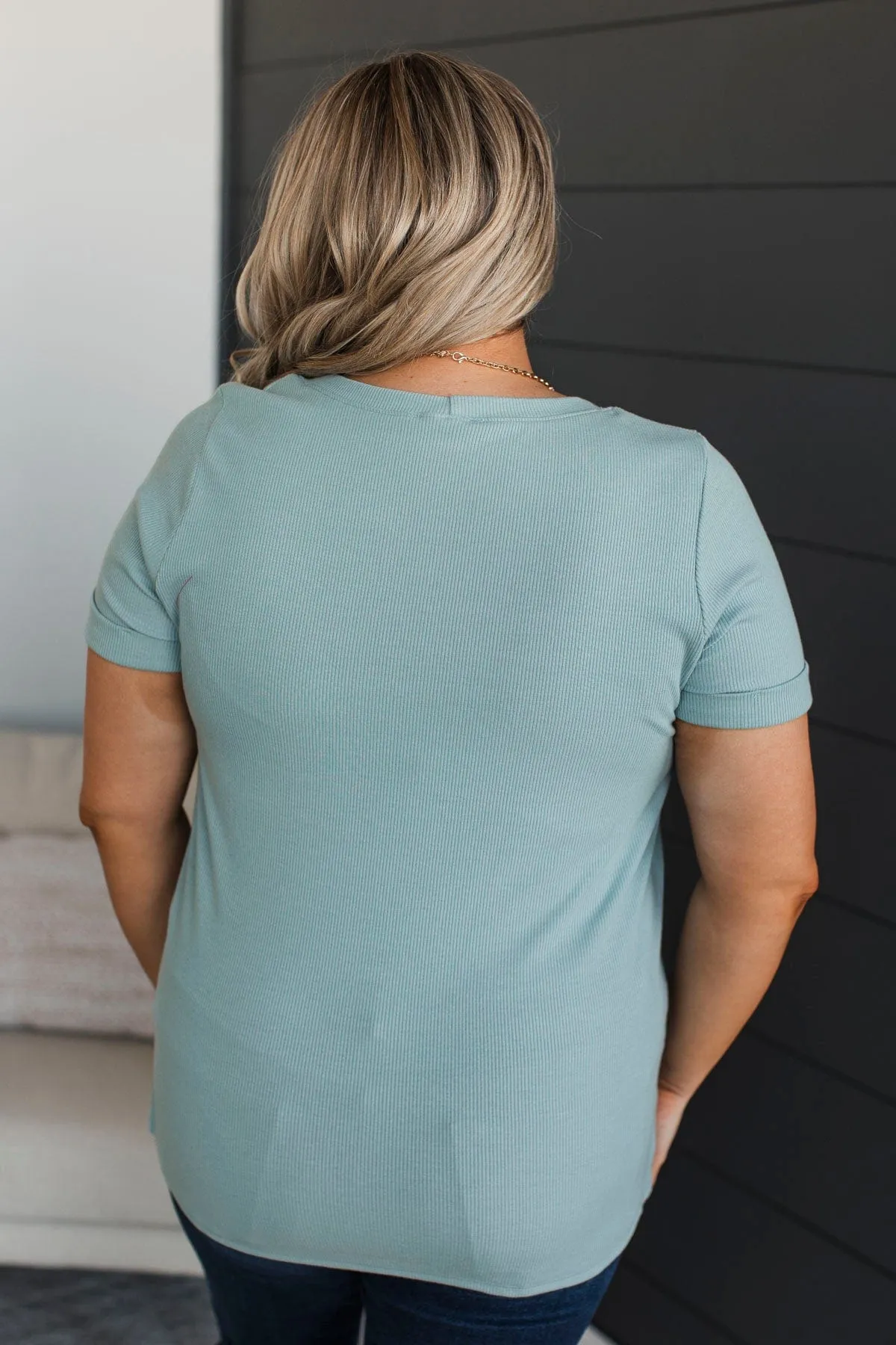 Exceptional Look Pocket Top- Denim