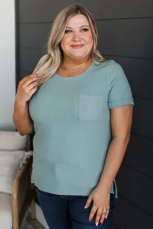 Exceptional Look Pocket Top- Denim