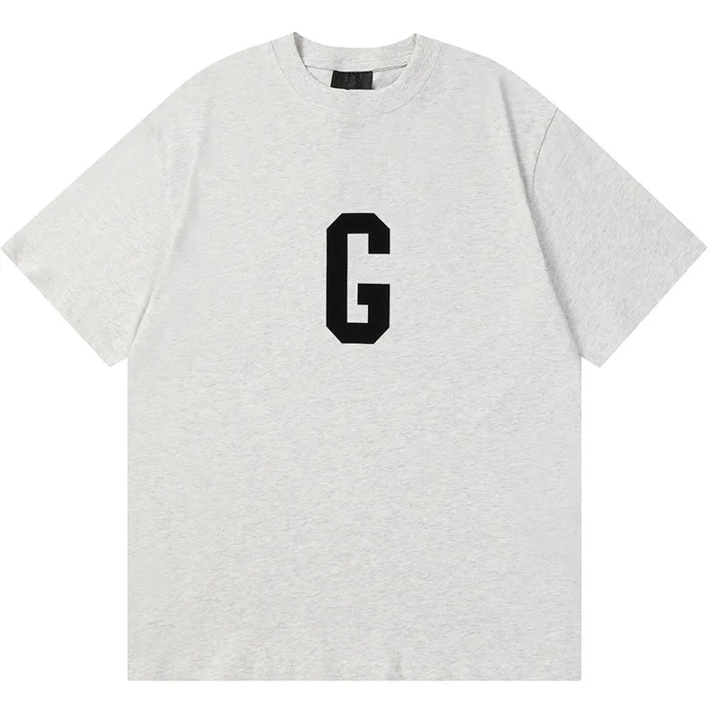 FEAR OF GOD Flocked G letter pattern T-Shirts