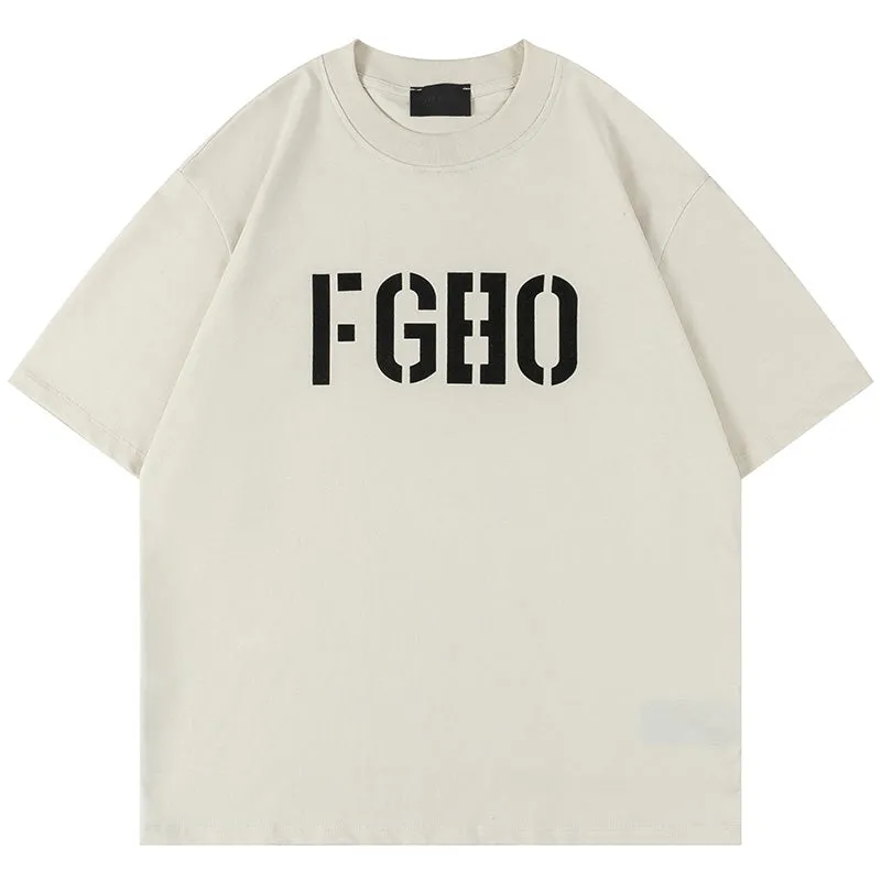 FEAR OF GOD Flocked Letters FG80 Pattern T-Shirts