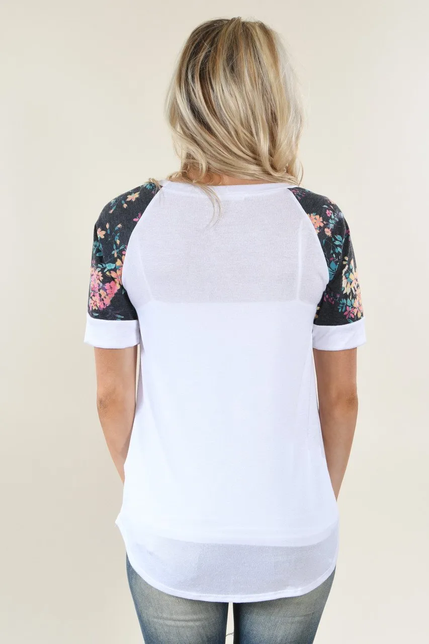 Feeling Pretty Floral Ivory Top