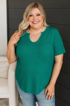 Feeling Your Love Ribbed Top- Jade