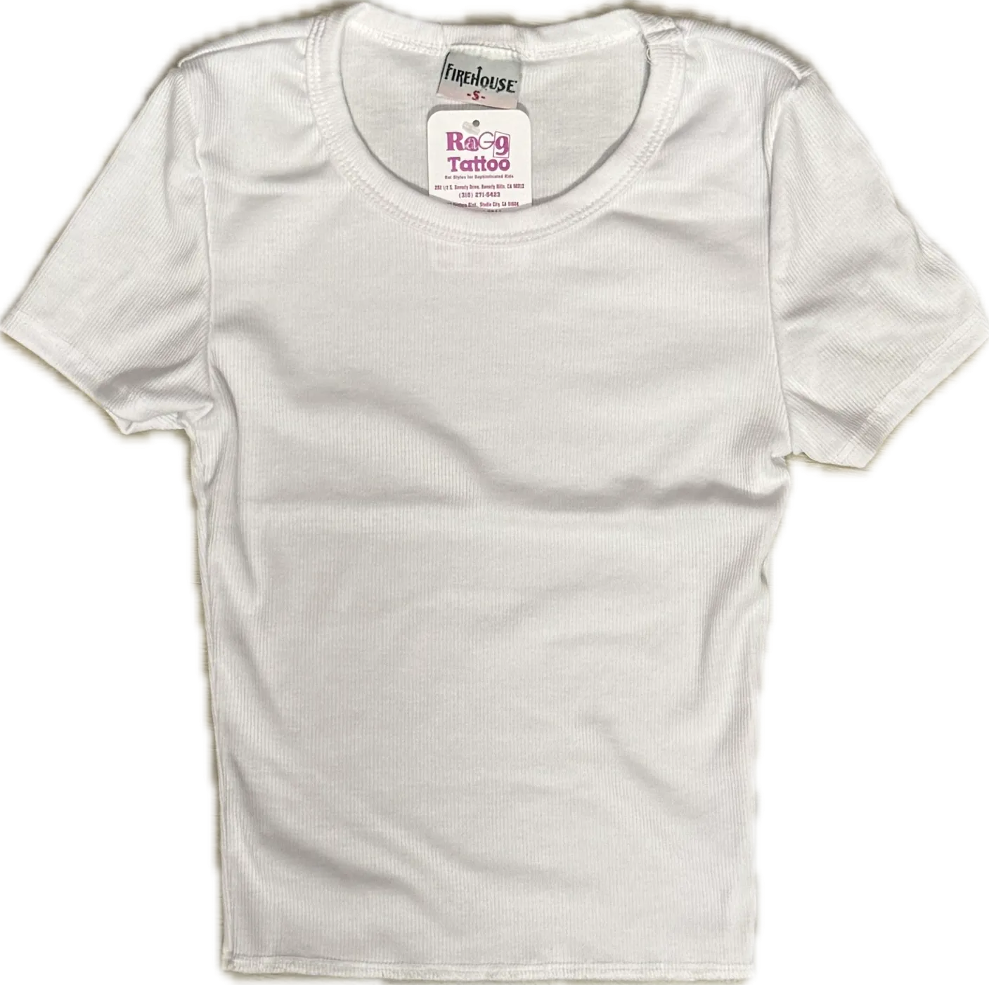 Firehouse- Ribbed White Tee