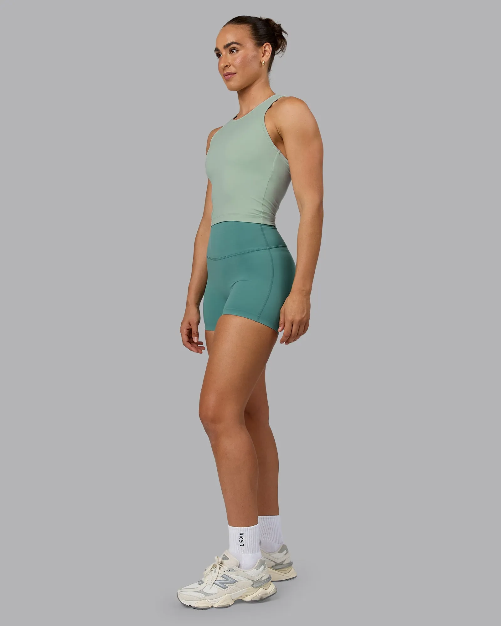 Flow Shelf Bra Performance Tank - Surf Spray