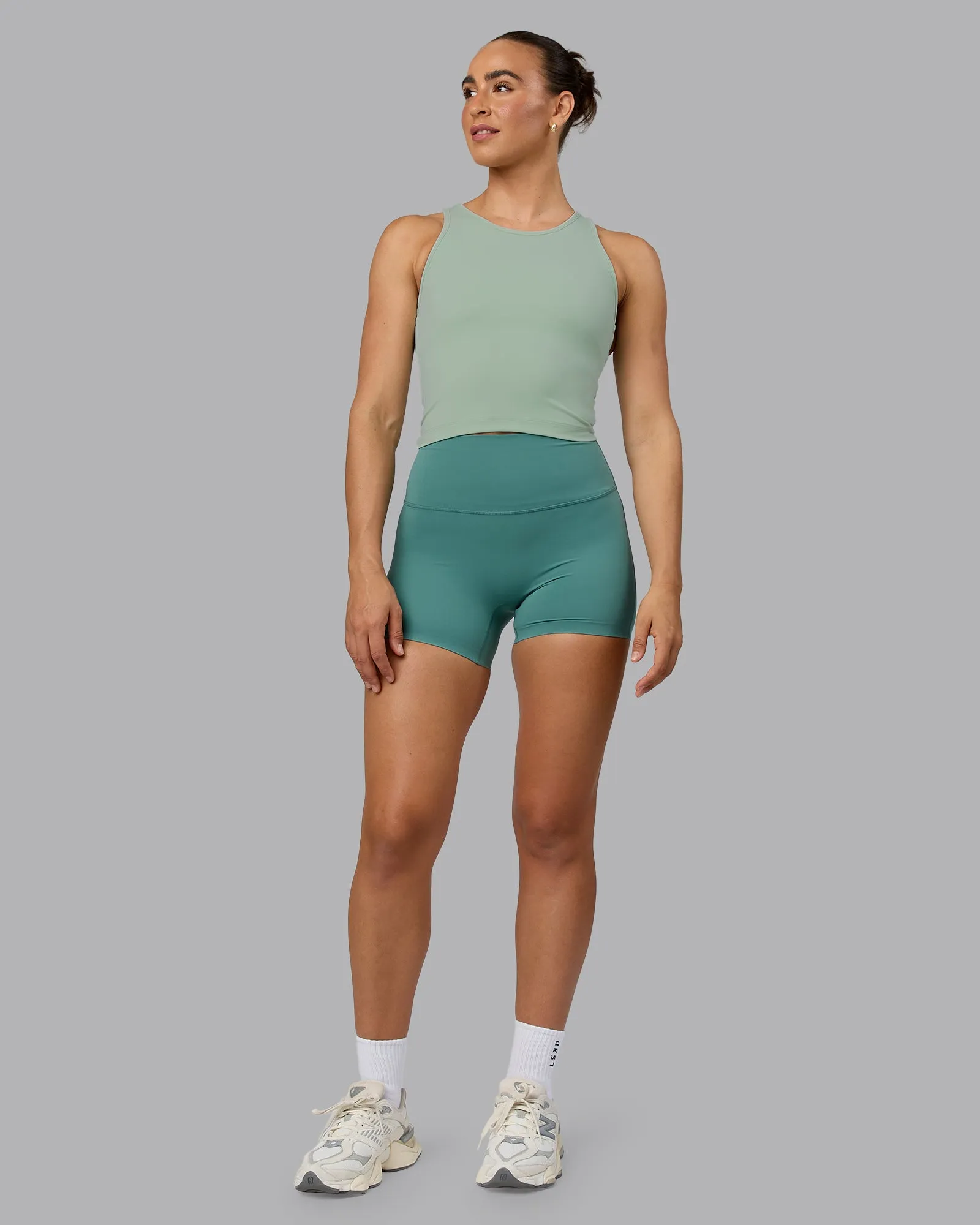 Flow Shelf Bra Performance Tank - Surf Spray