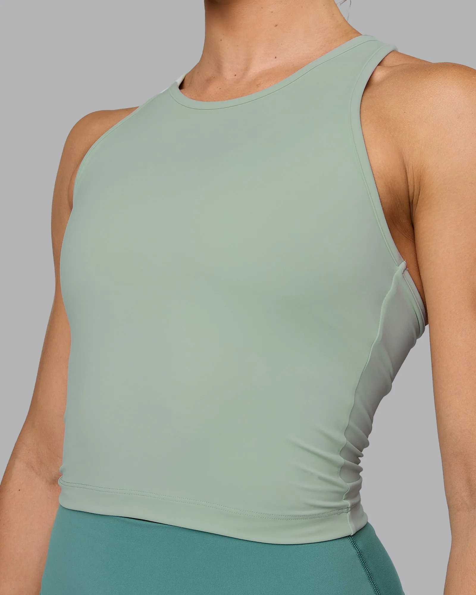 Flow Shelf Bra Performance Tank - Surf Spray
