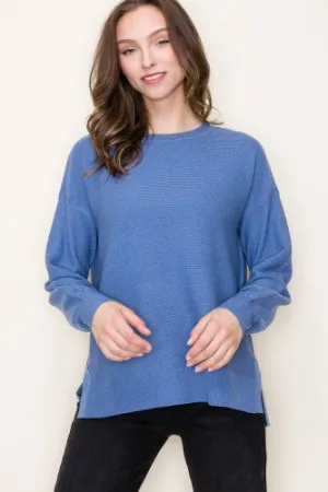 Forest Ribbed Pullover Sweater