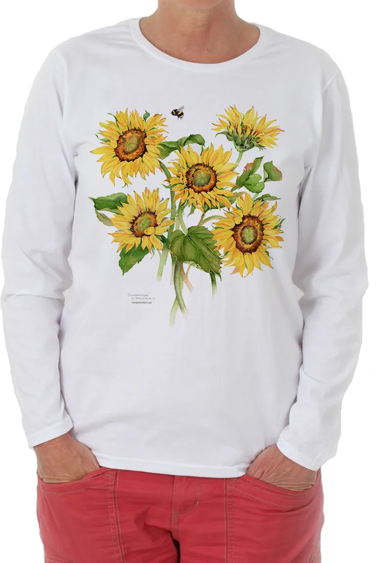 Garden Flowers, Birds, and Nature Designs Long Sleeve Shirt by Valerie Pfeiffer