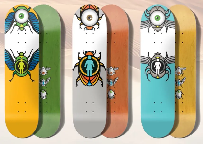Girl Skateboard Beetle Bum Niels Bennett Skateboard Deck - 8.5"