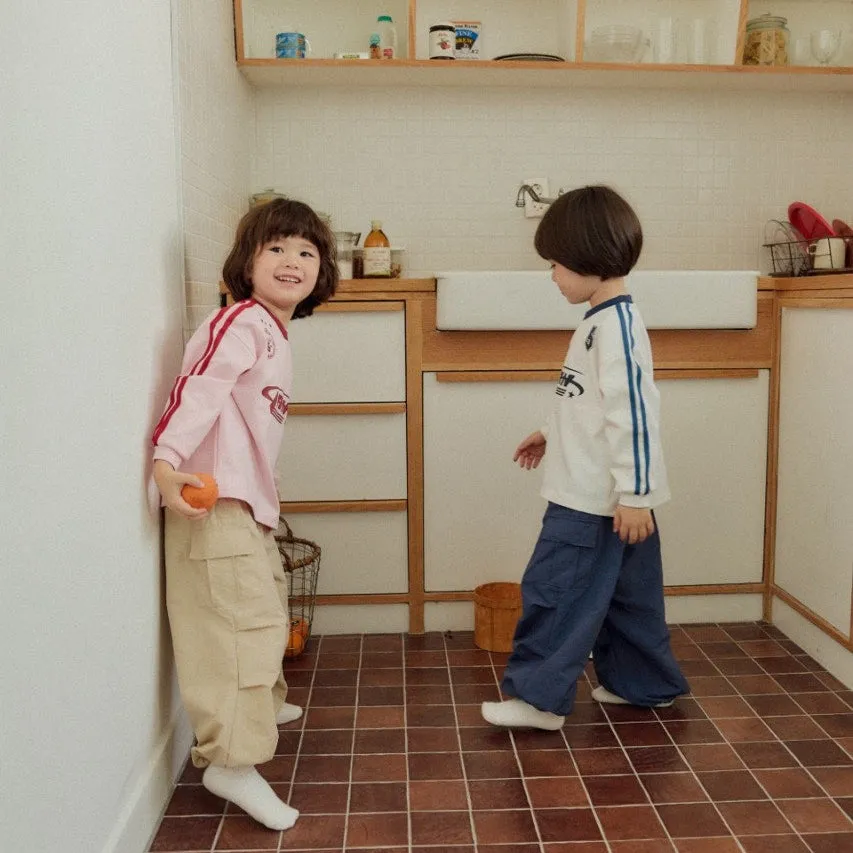 Girls & Boys Parachute Cargo Pants - Navy