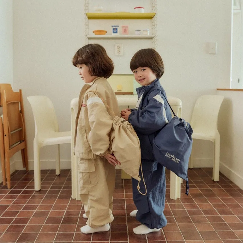 Girls & Boys Parachute Cargo Pants - Navy