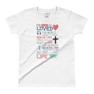 Gods Love T Shirt Christian Religion T Shirt White Bible Verses T Shirts for Women