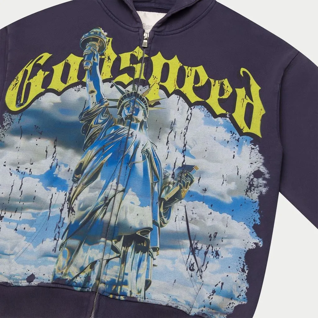 Godspeed Chrome Liberty Zip Hoodie (Navy)