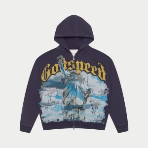 Godspeed Chrome Liberty Zip Hoodie (Navy)