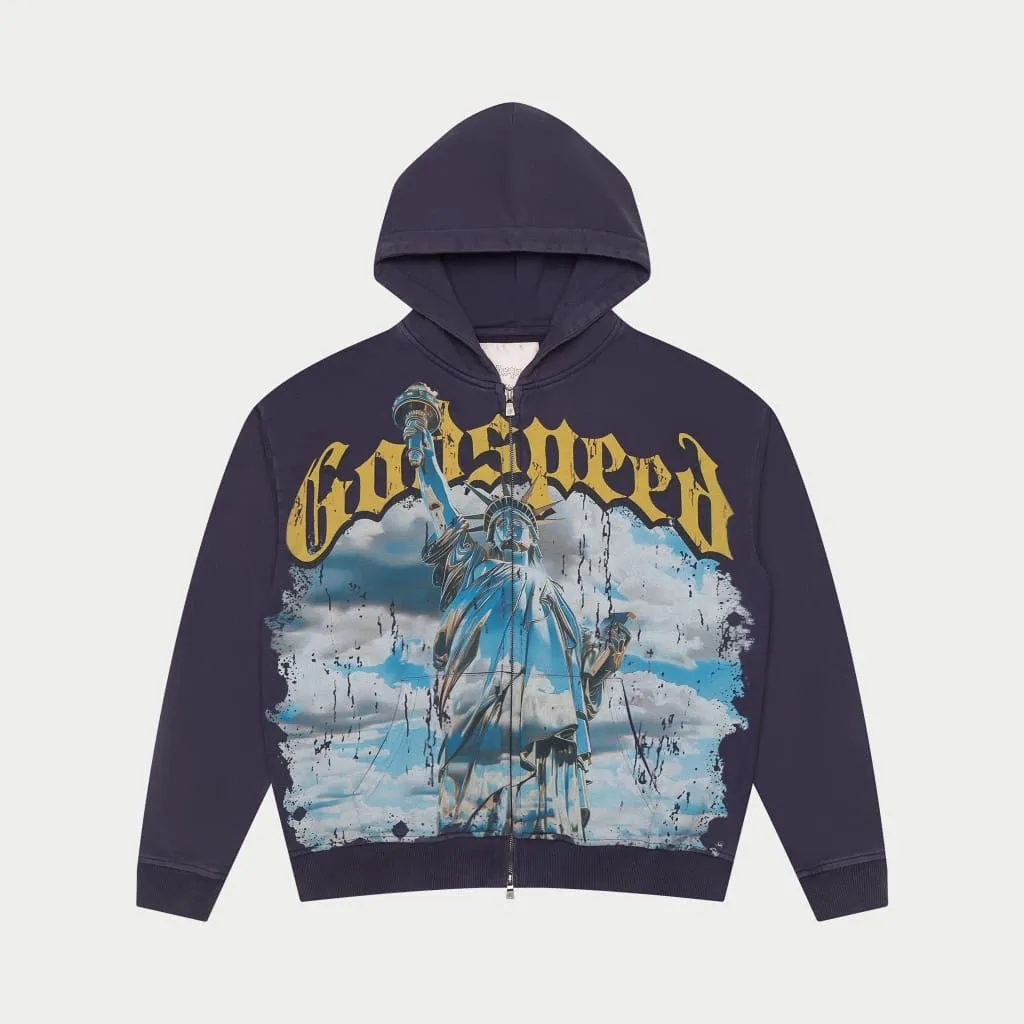 Godspeed Chrome Liberty Zip Hoodie (Navy)