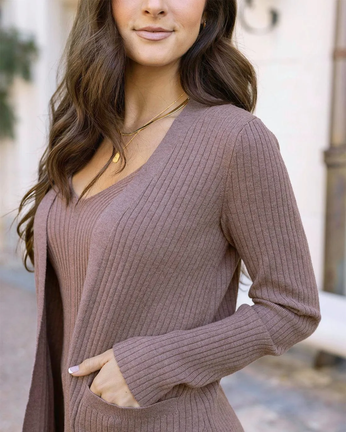 Grace & Lace Ribbed Knit Cardigan
