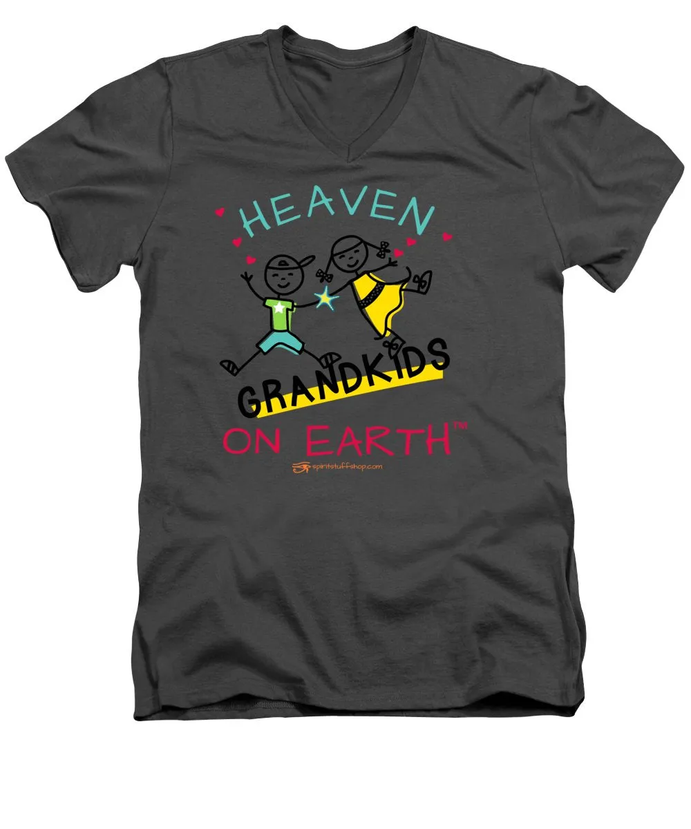 Grandkids Heaven on Earth - Men's V-Neck T-Shirt