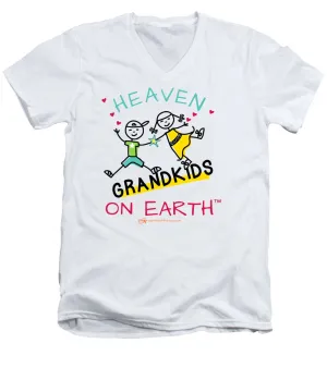 Grandkids Heaven on Earth - Men's V-Neck T-Shirt