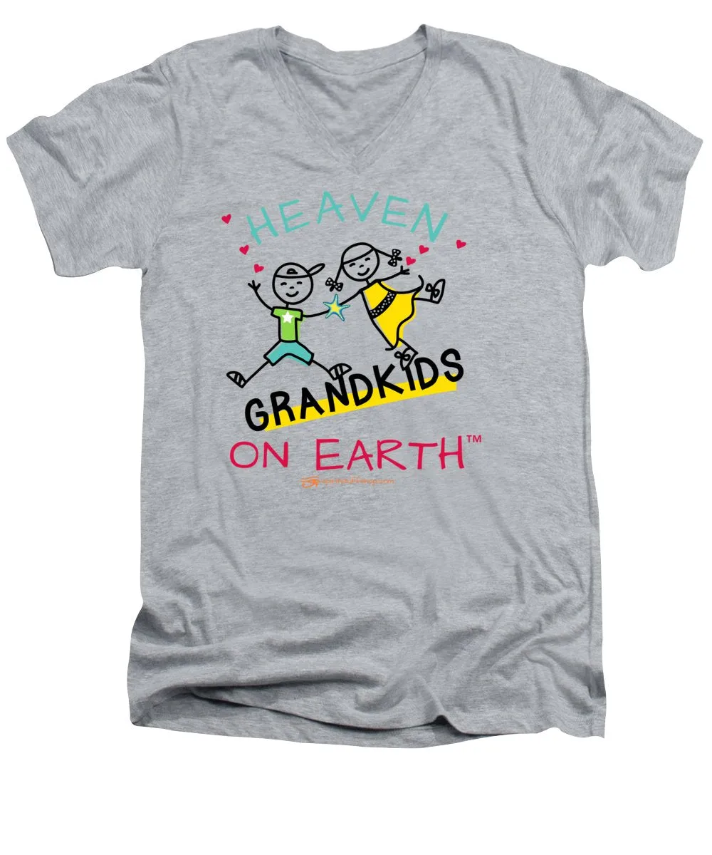 Grandkids Heaven on Earth - Men's V-Neck T-Shirt