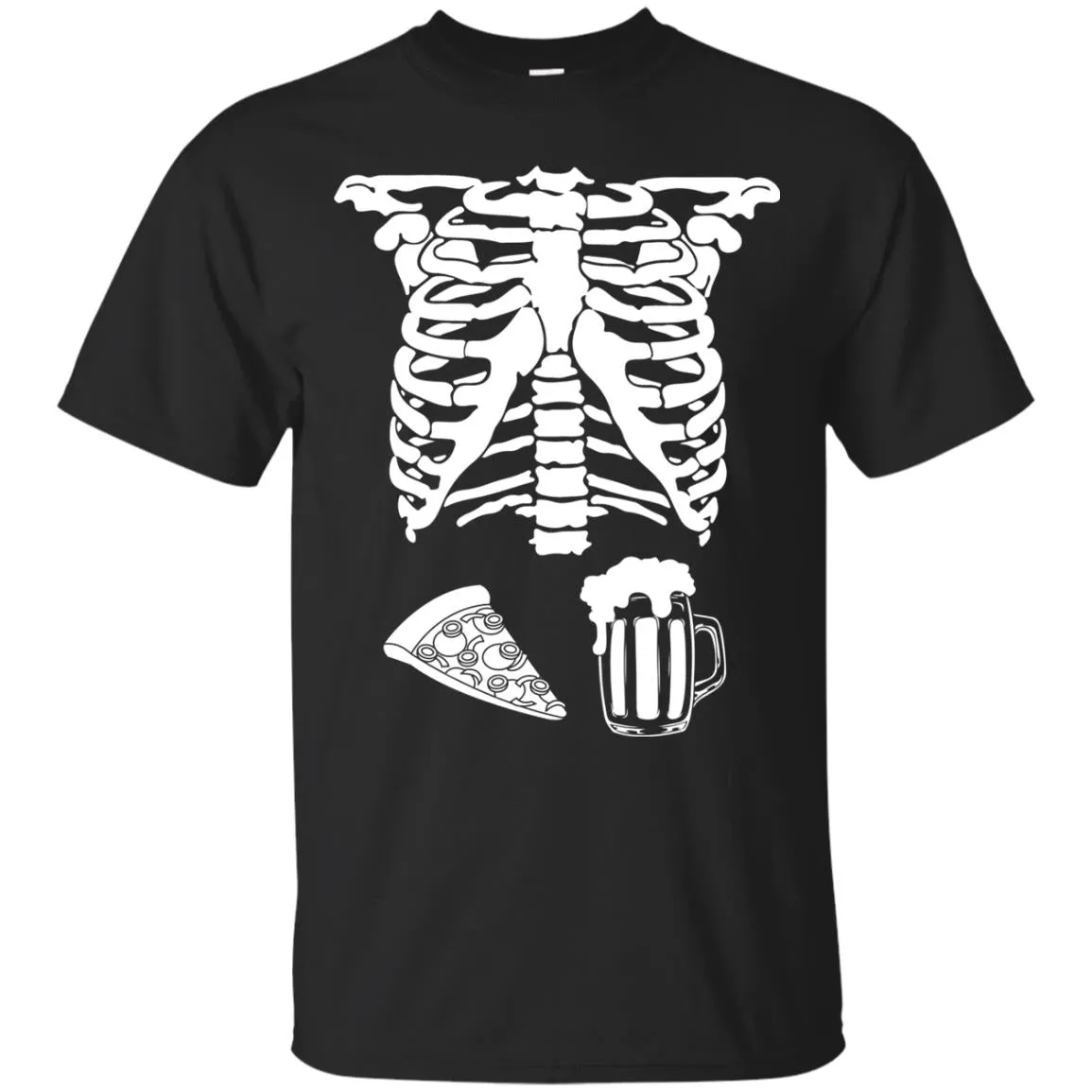 Halloween Skeleton Pizza Beer Costume shirt