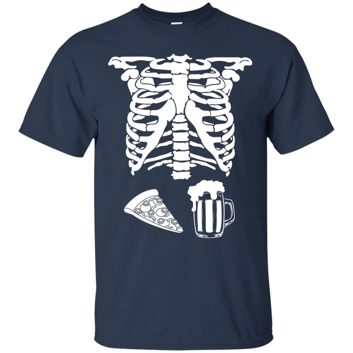 Halloween Skeleton Pizza Beer Costume shirt
