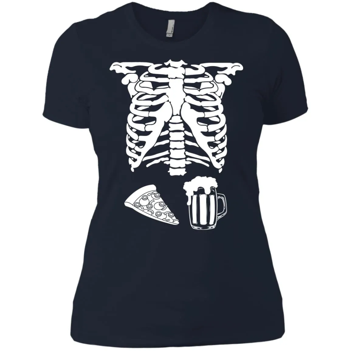Halloween Skeleton Pizza Beer Costume shirt