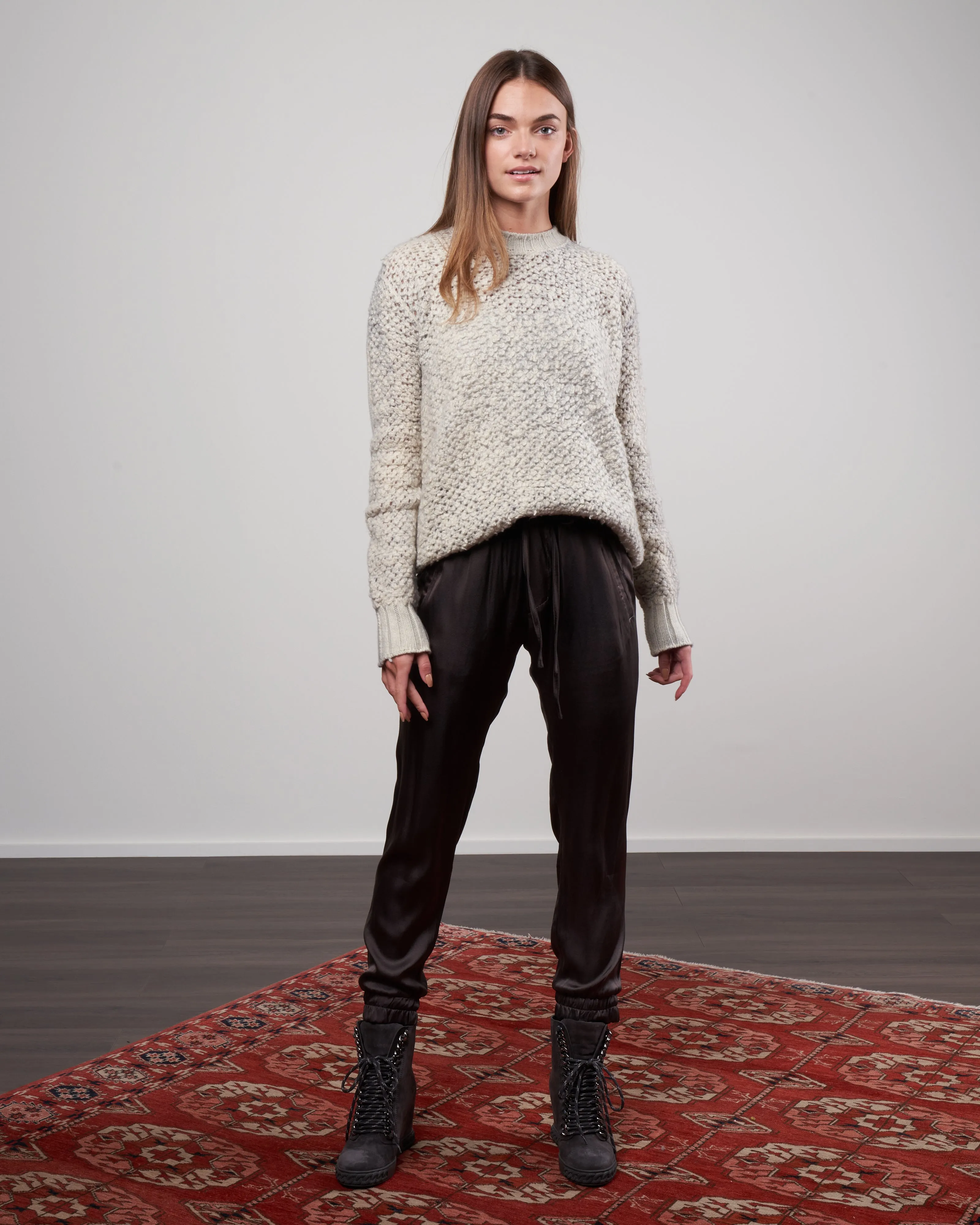 hand painted silk jogger pants - carruba