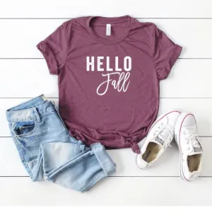 Hello Fall Mauve T-Shirt