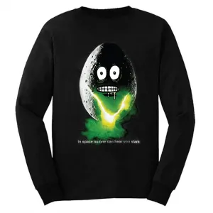 Heroin Skateboards Space Egg Long Sleeve T Shirt - Black
