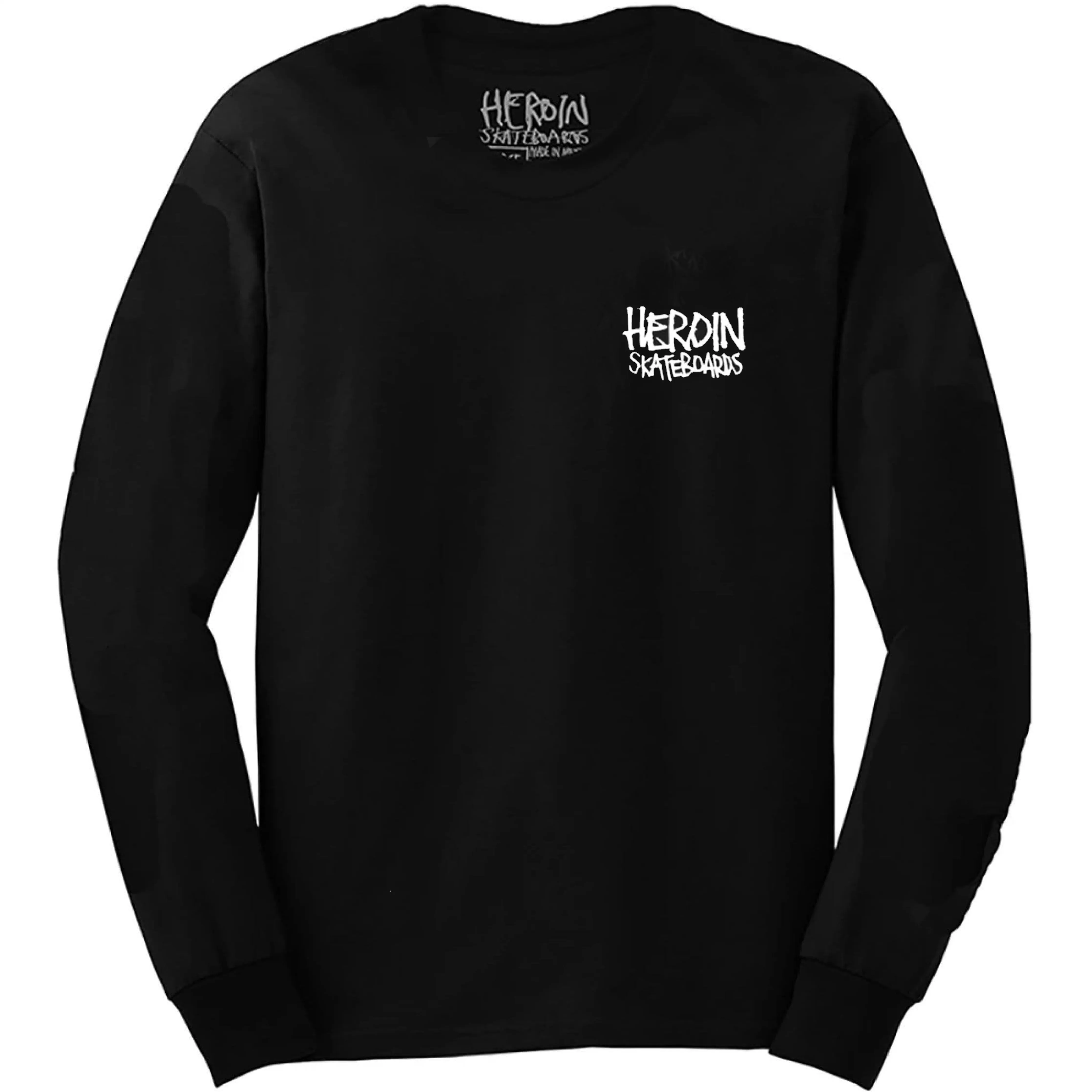 Heroin Skateboards Space Egg Long Sleeve T Shirt - Black