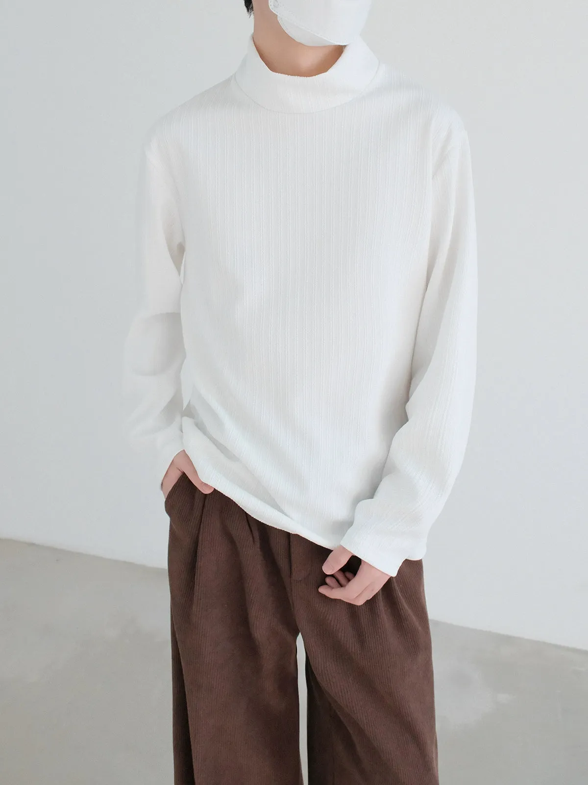 High Neck Long Sleeve Pullover