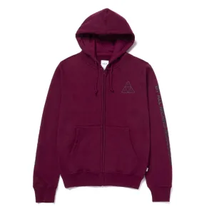Huf - All Means Triple Triangle Womens Zip Hoodie Bloodstone