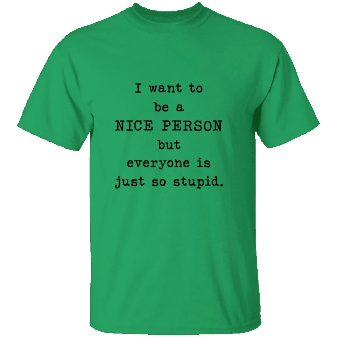 I Want To Be A Nice Person But Everyone's Just Too Stupid T-Shirt