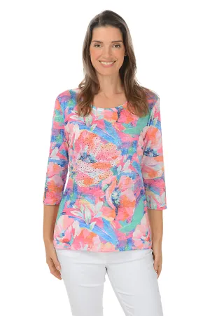 Impressionist Jeweled Knit Top
