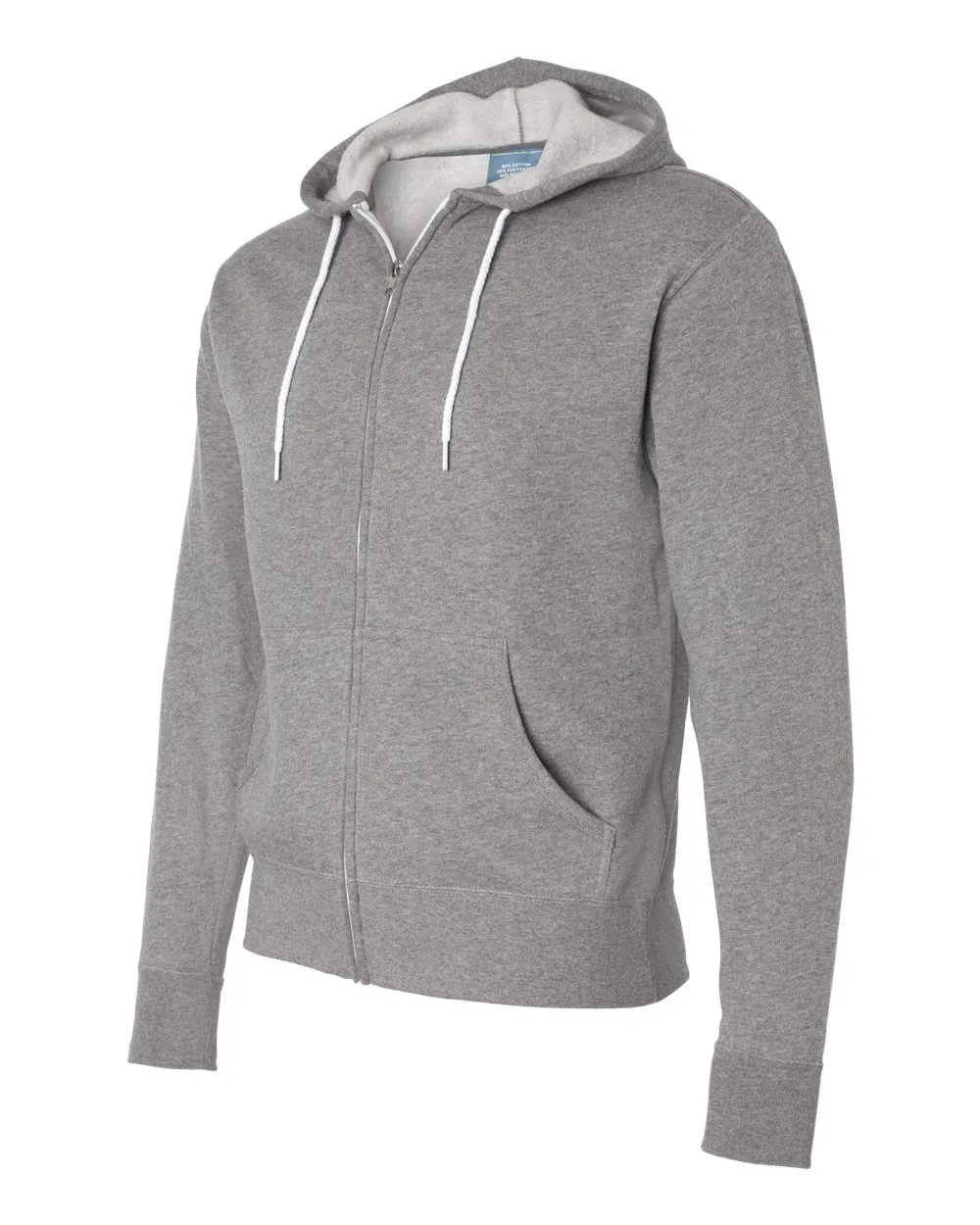 Independent Trading Co. - Unisex Lightweight Full Zip Hoodie Gunmetal Heather