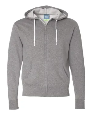 Independent Trading Co. - Unisex Lightweight Full Zip Hoodie Gunmetal Heather