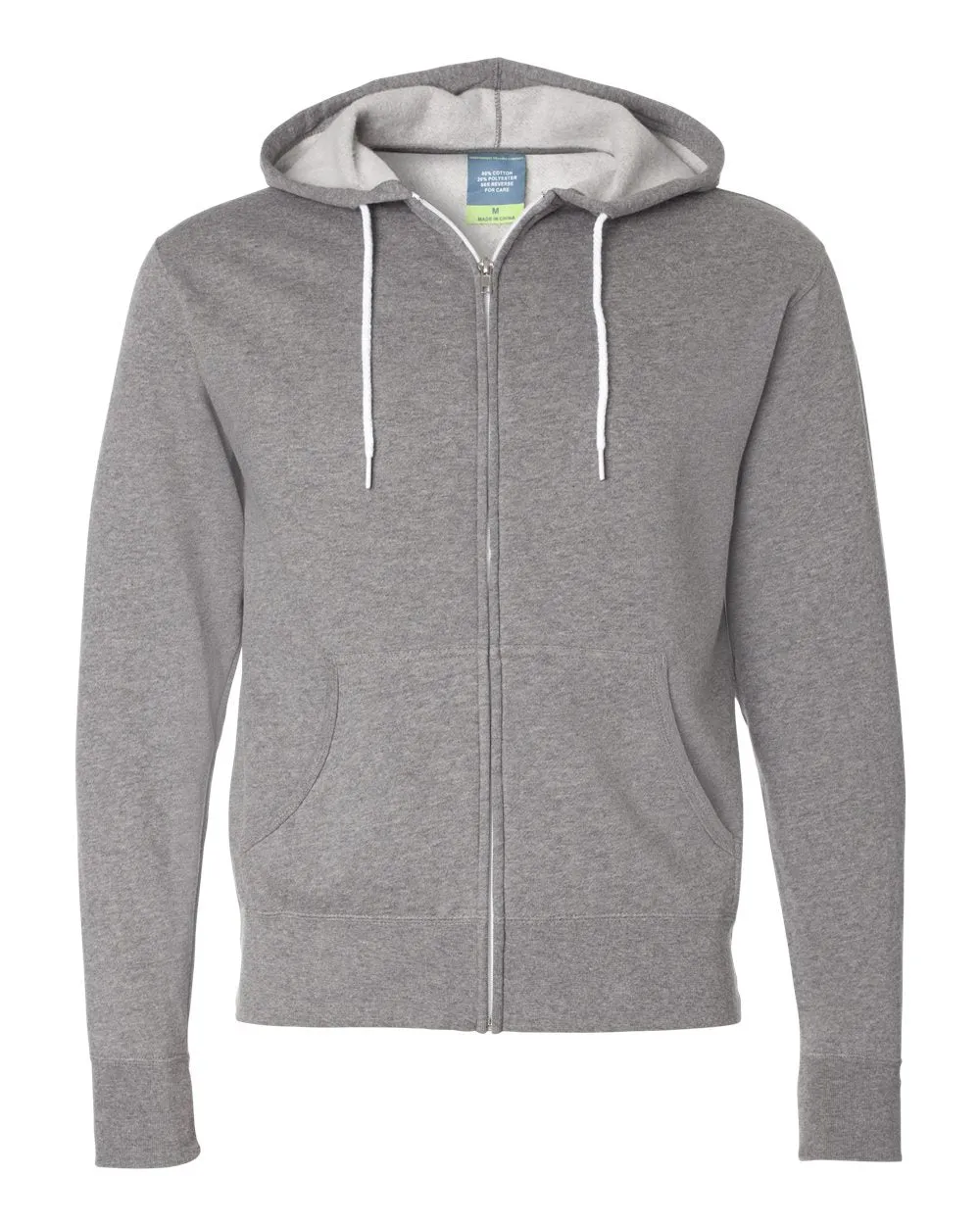 Independent Trading Co. - Unisex Lightweight Full Zip Hoodie Gunmetal Heather