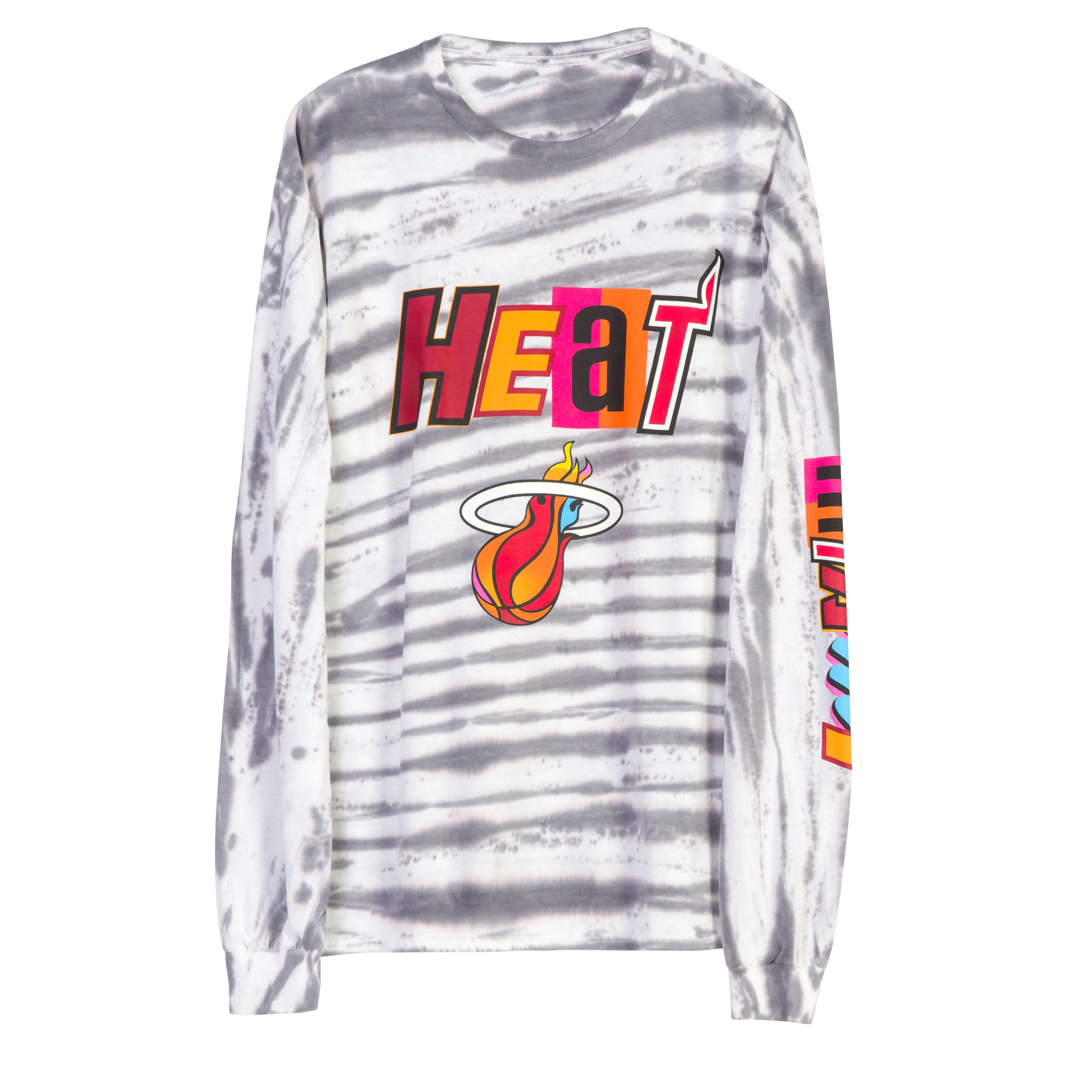 Junk Food Miami HEAT Full Court Mashup Long Sleeve Tee