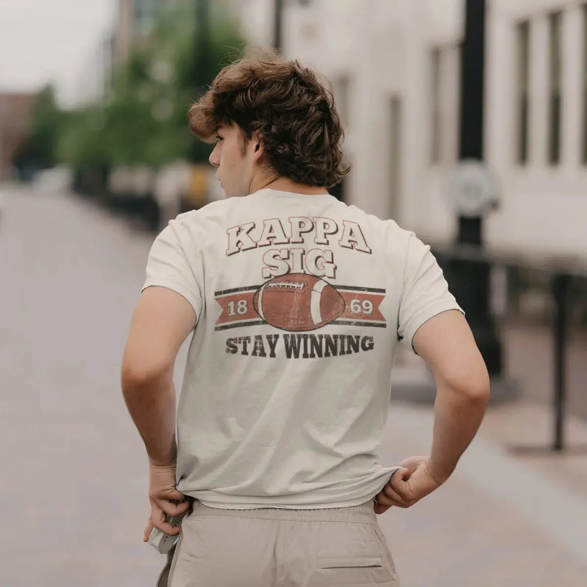 Kappa Sig Stay Winning Football Short Sleeve Tee